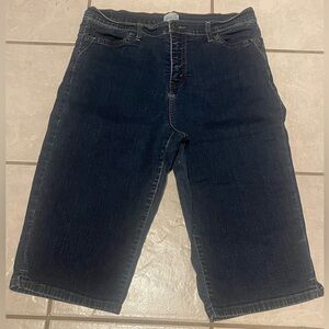 Levi's Women’s 512 Perfectly Slimming Blue Jean Shorts w/Sequins Pockets Size 16